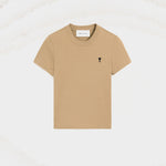 T-shirt beige en coton Ami de Coeur
