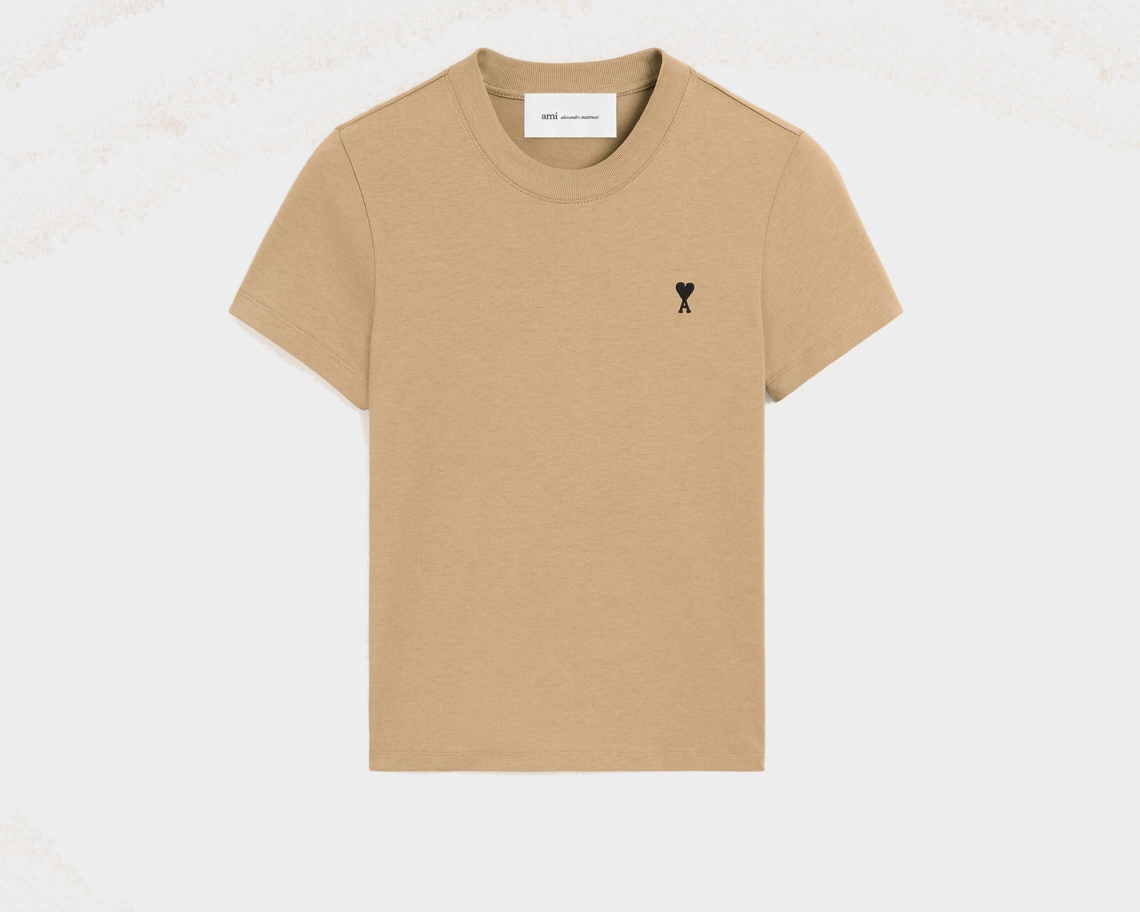 T-shirt beige en coton Ami de Coeur