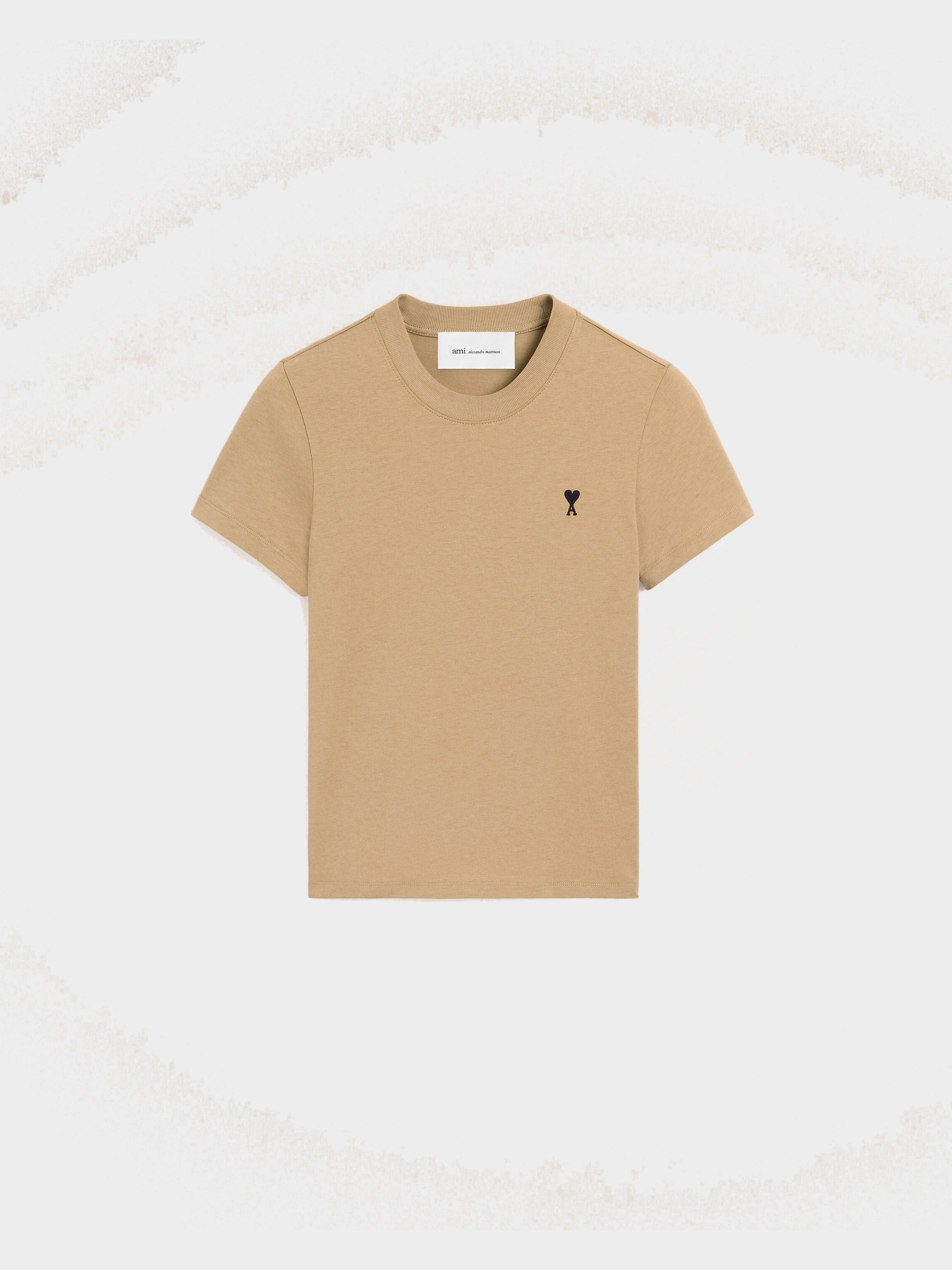 T-shirt beige en coton Ami de Coeur