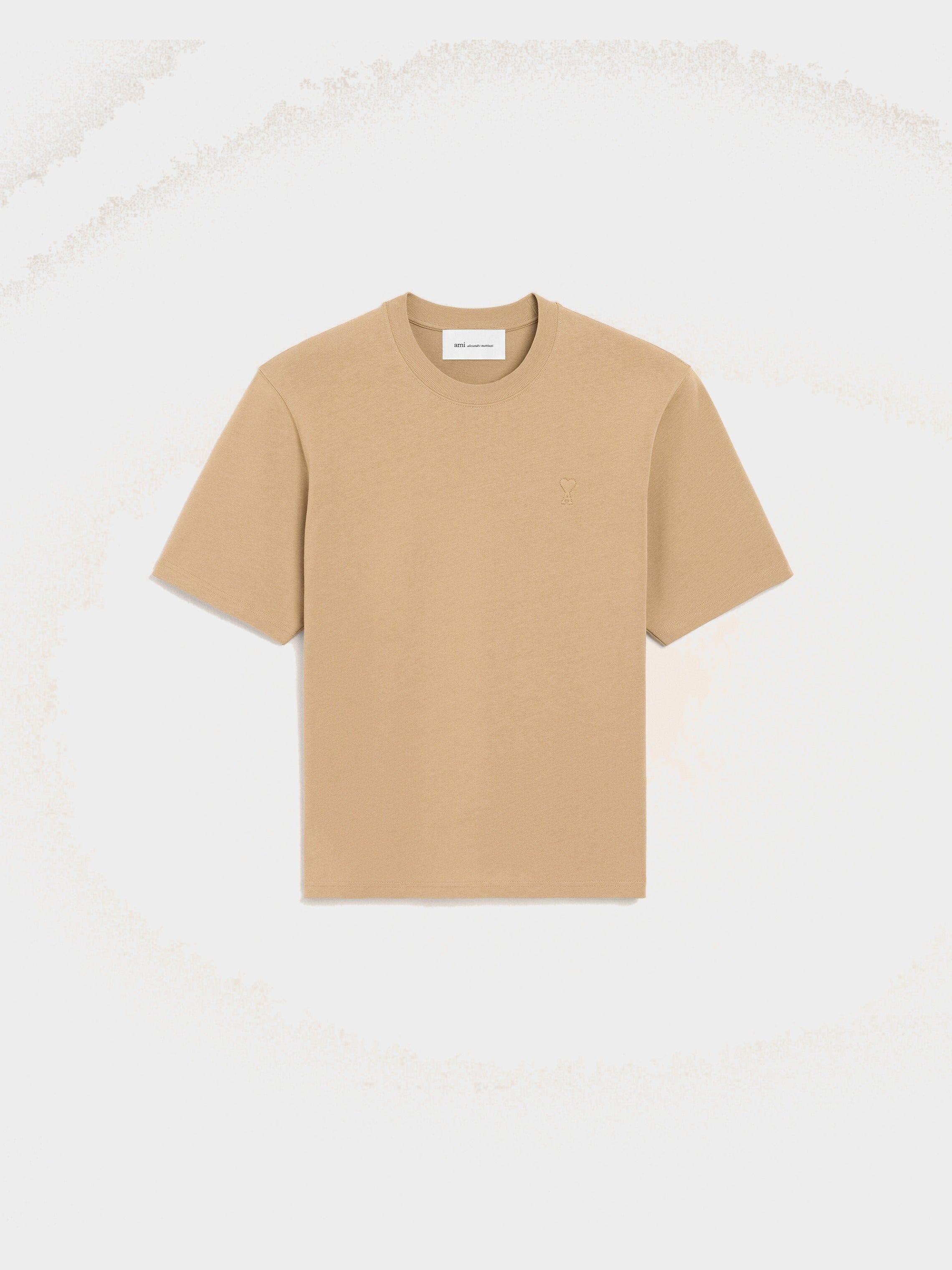T-shirt beige en coton Ami de Coeur embossé