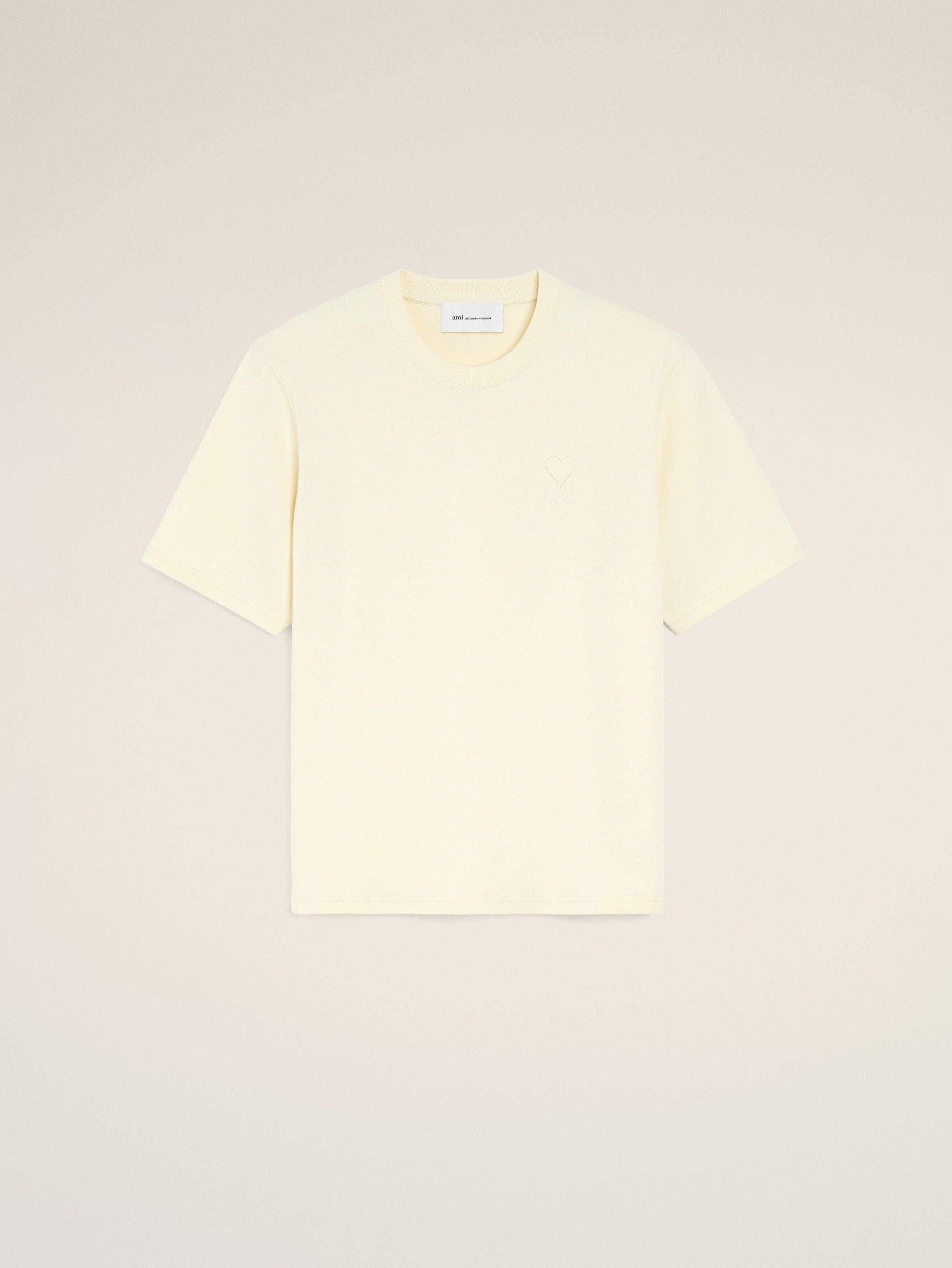 T-shirt blanc en coton Ami de Coeur embossé