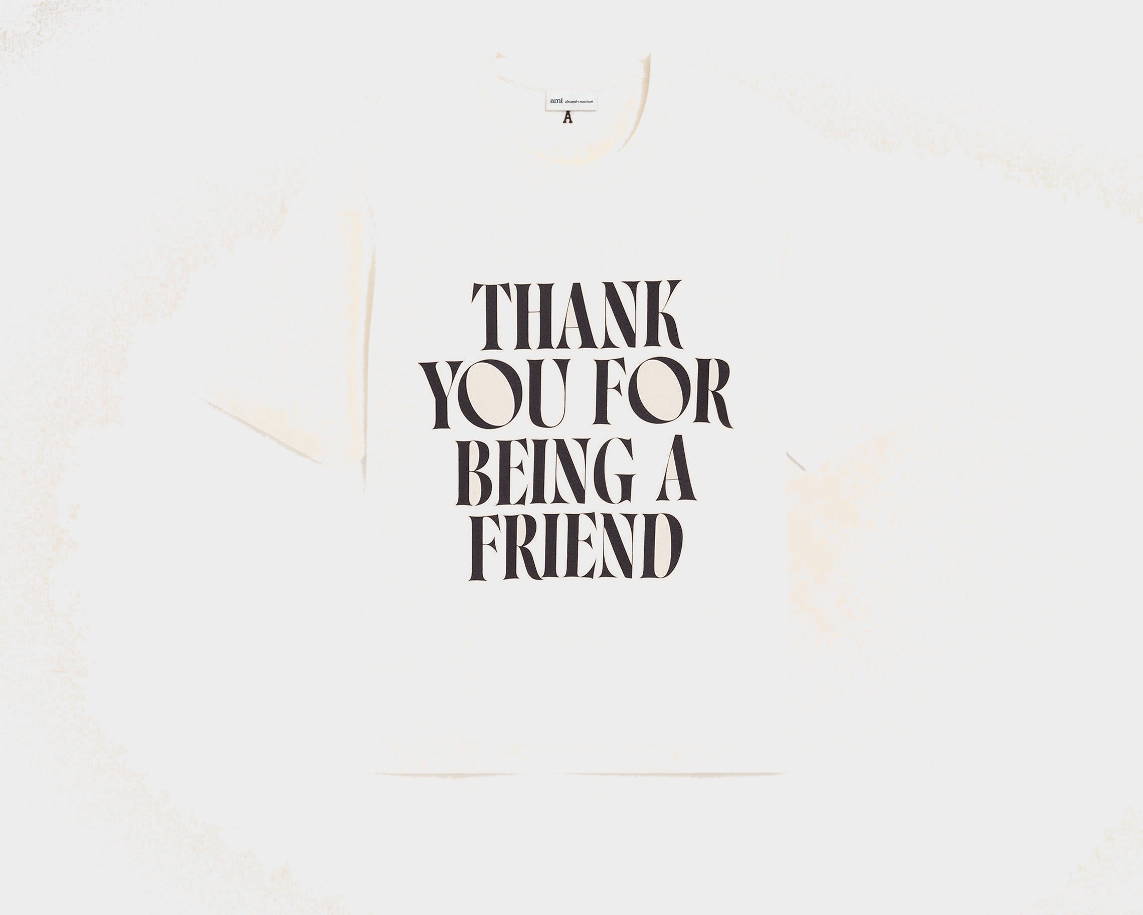 T-shirt Blanc Thank You For Being A Friend en Coton