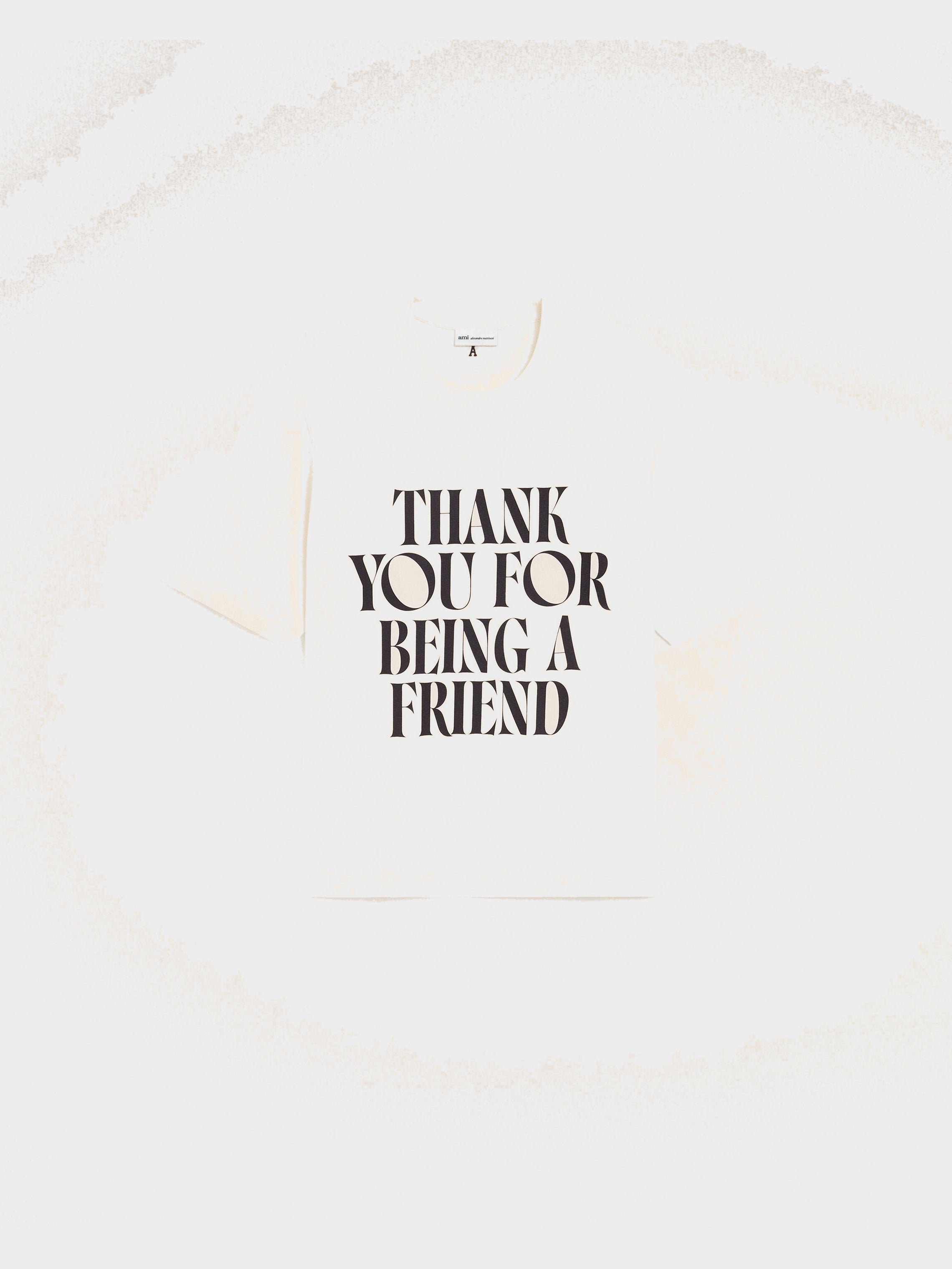 T-shirt Blanc Thank You For Being A Friend en Coton