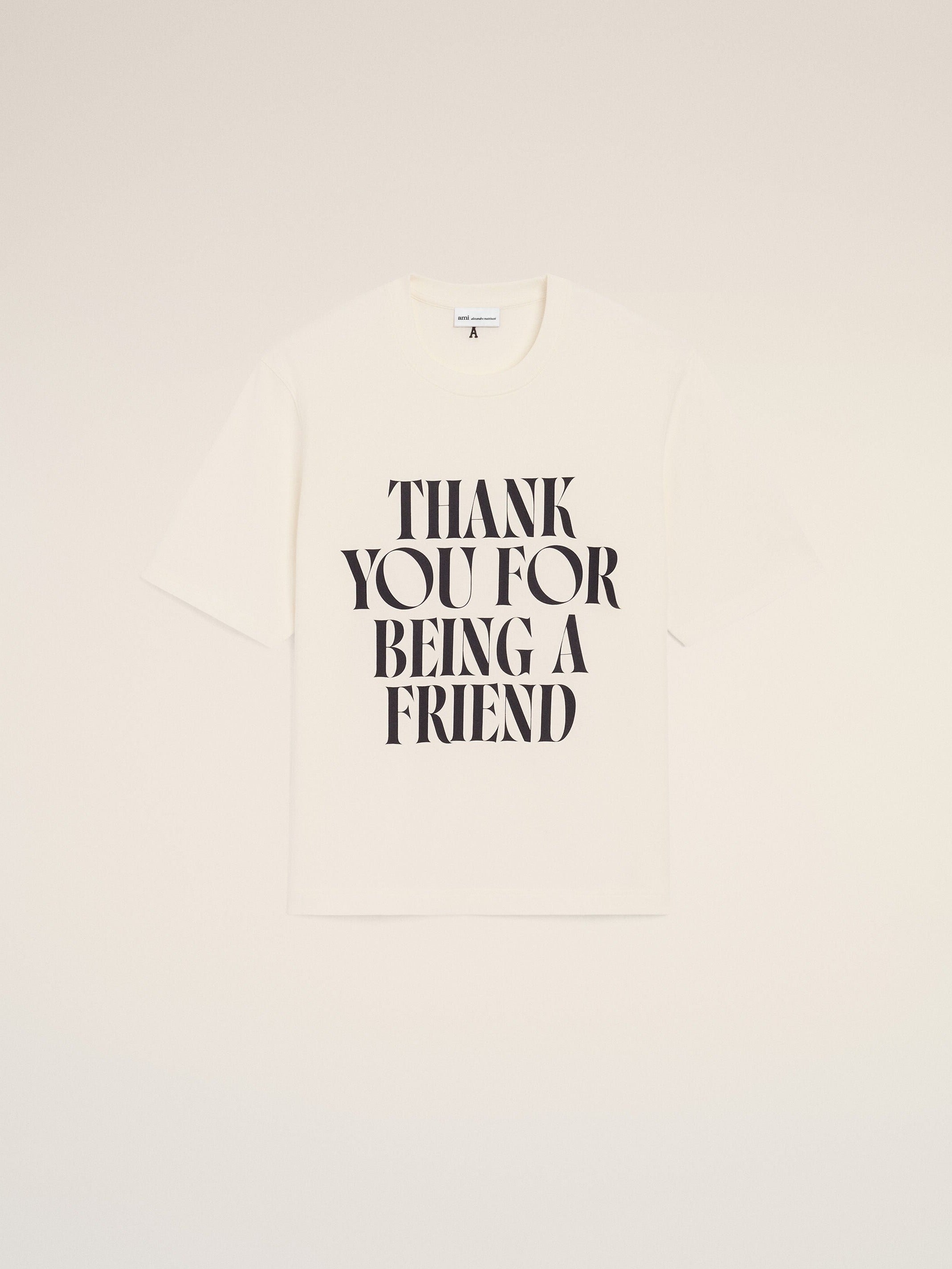 T-shirt Blanc Thank You For Being A Friend en Coton