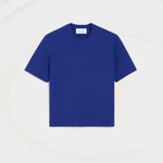 T-shirt bleu en coton Ami de Coeur embossé