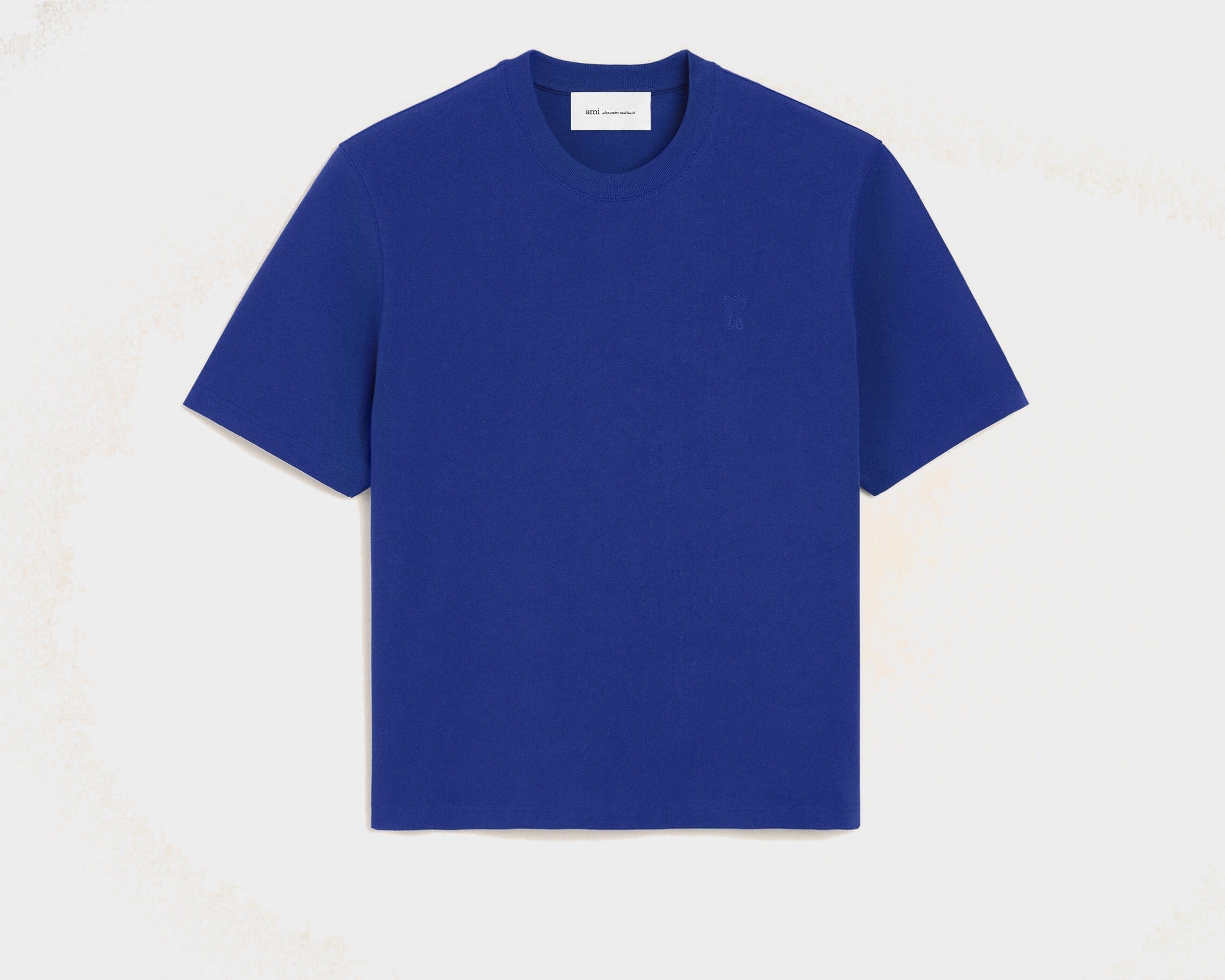 T-shirt bleu en coton Ami de Coeur embossé