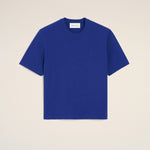 T-shirt bleu en coton Ami de Coeur embossé