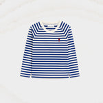 T-shirt marinière bleu et blanc en coton Ami de Coeur