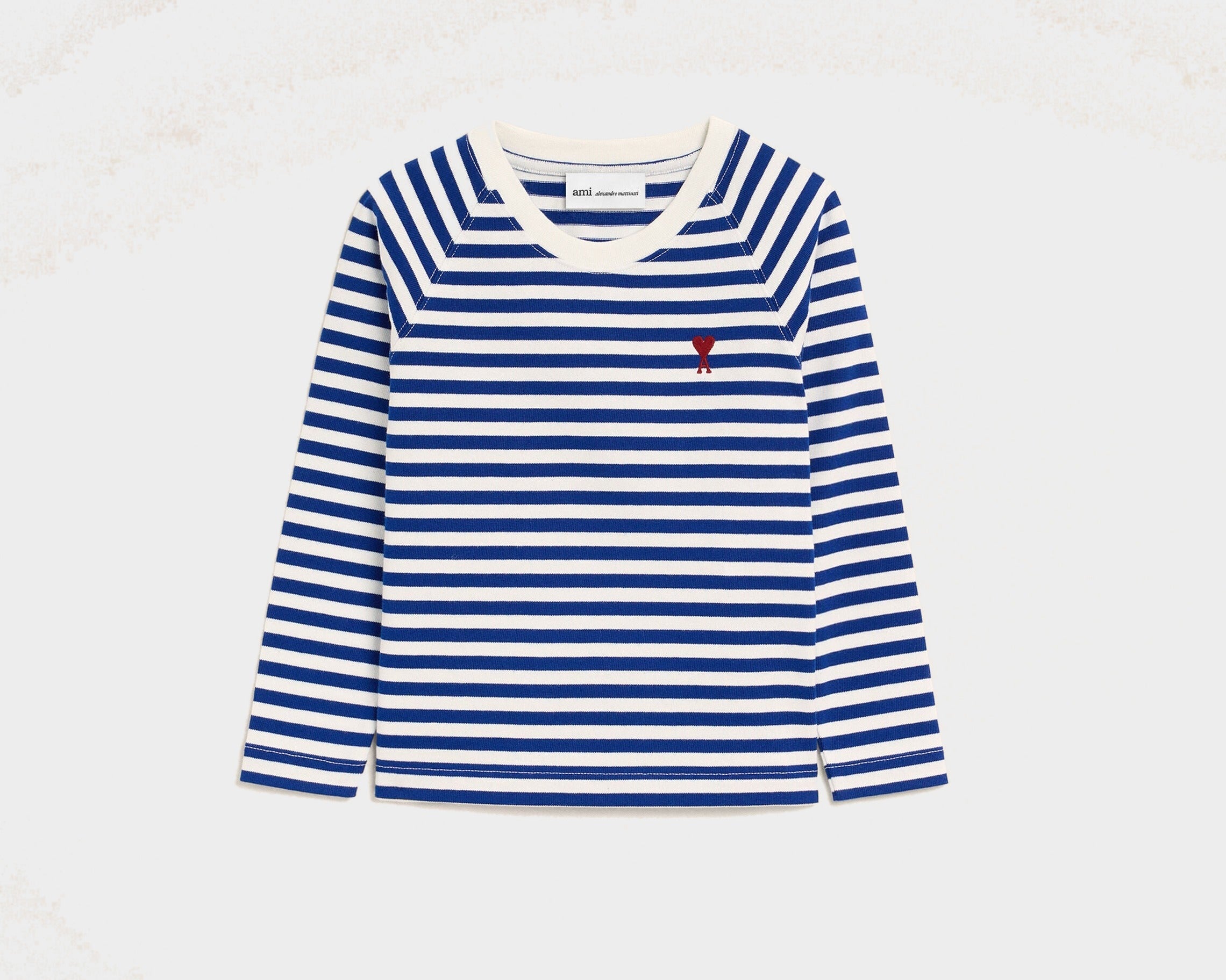 T-shirt marinière bleu et blanc en coton Ami de Coeur