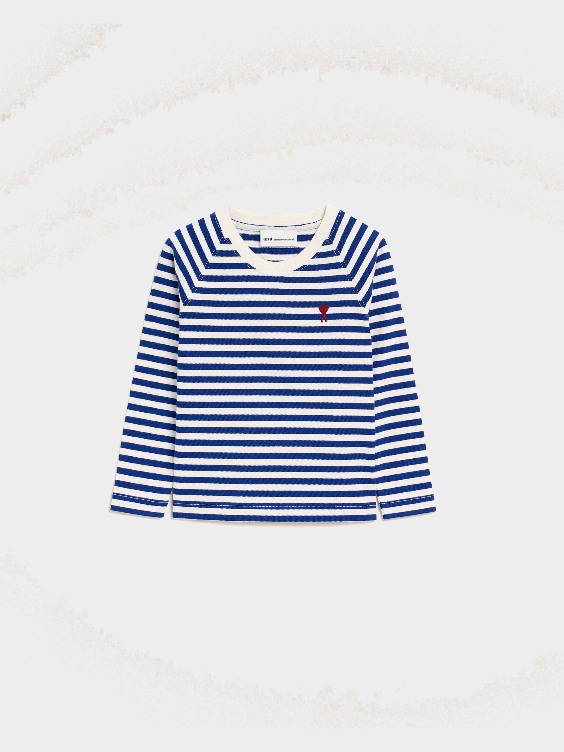 T-shirt marinière bleu et blanc en coton Ami de Coeur