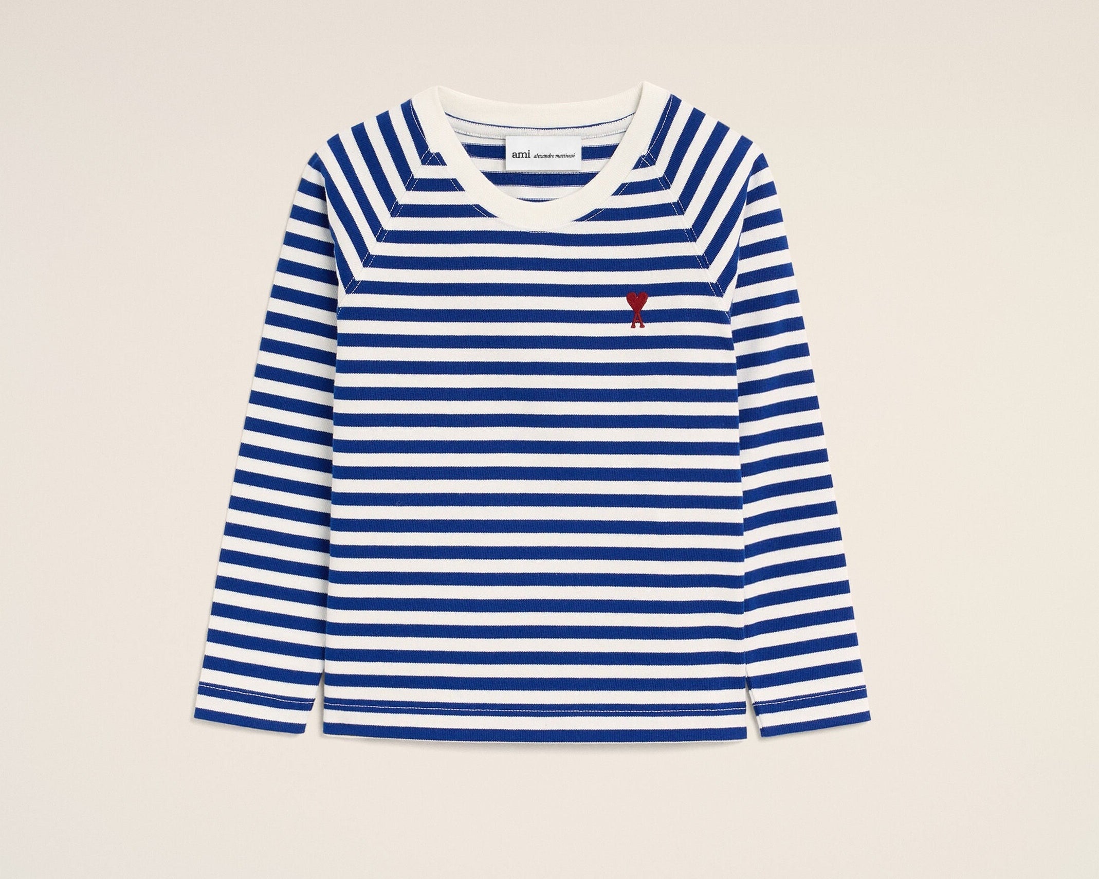 T-shirt marinière bleu et blanc en coton Ami de Coeur