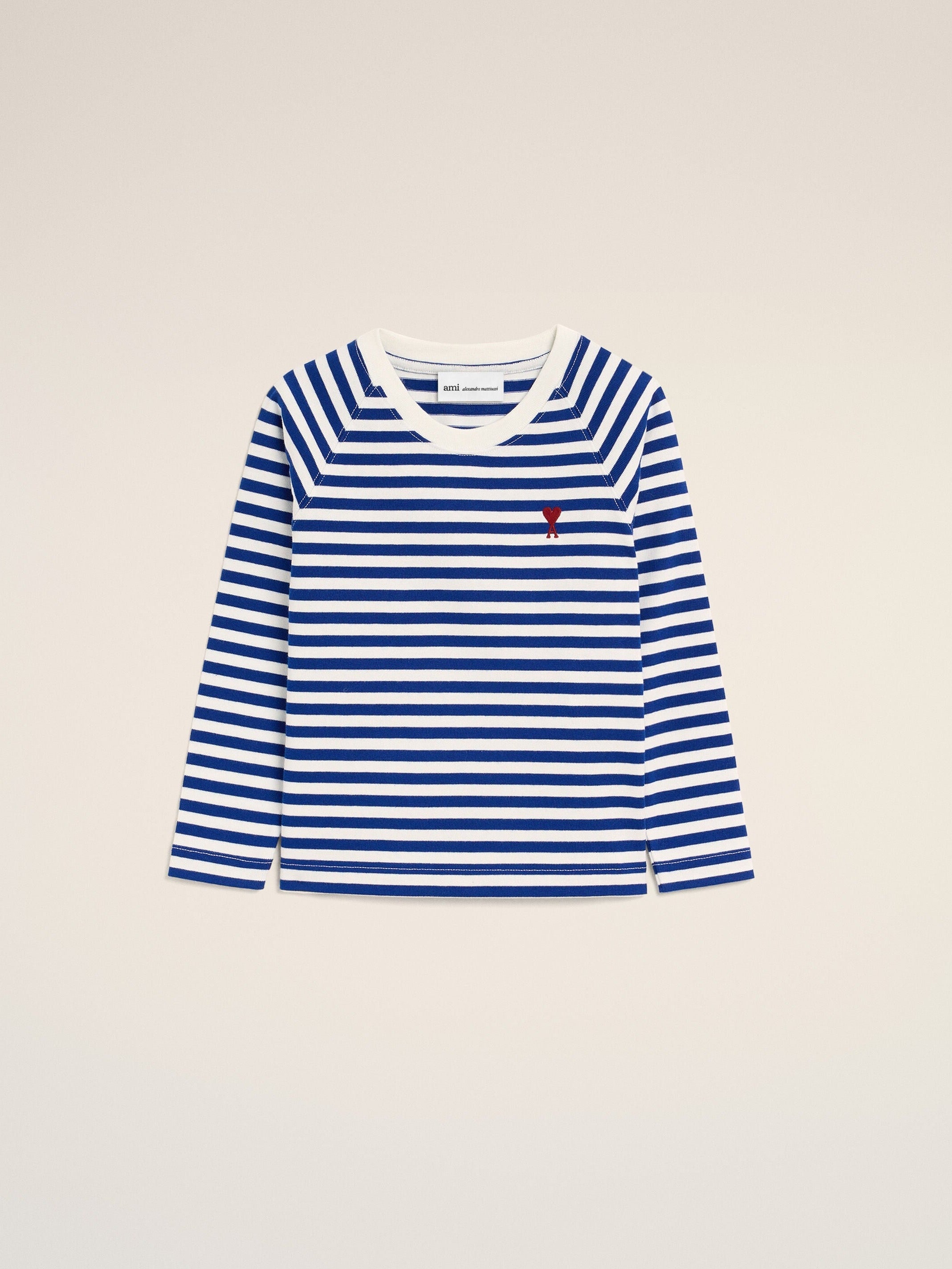 T-shirt marinière bleu et blanc en coton Ami de Coeur
