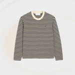 T-shirt marinière noir et blanc en coton Ami de Coeur