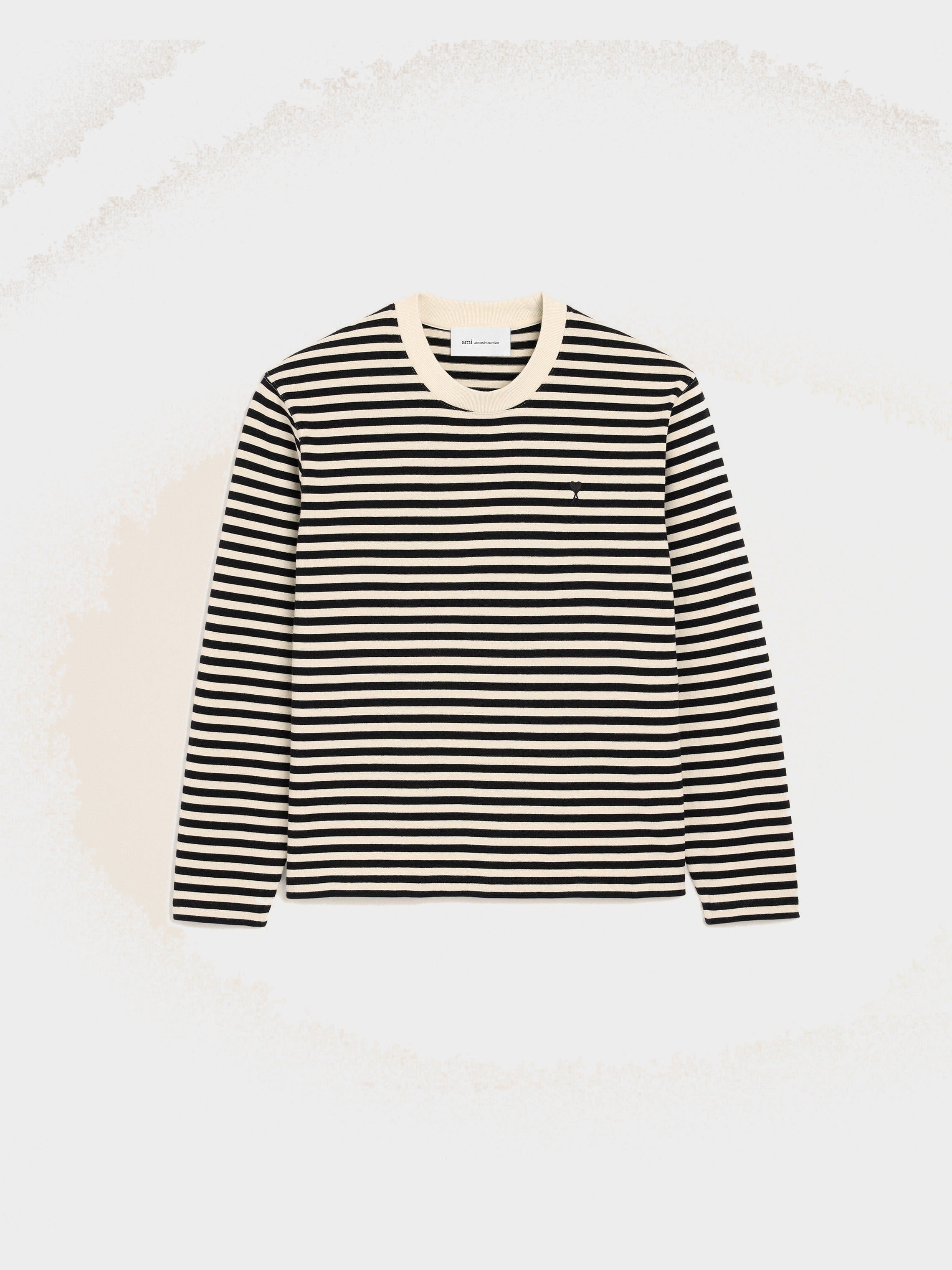 T-shirt marinière noir et blanc en coton Ami de Coeur