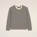 T-shirt marinière noir et blanc en coton Ami de Coeur