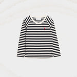 T-shirt marinière noire et blanc en coton Ami de Coeur