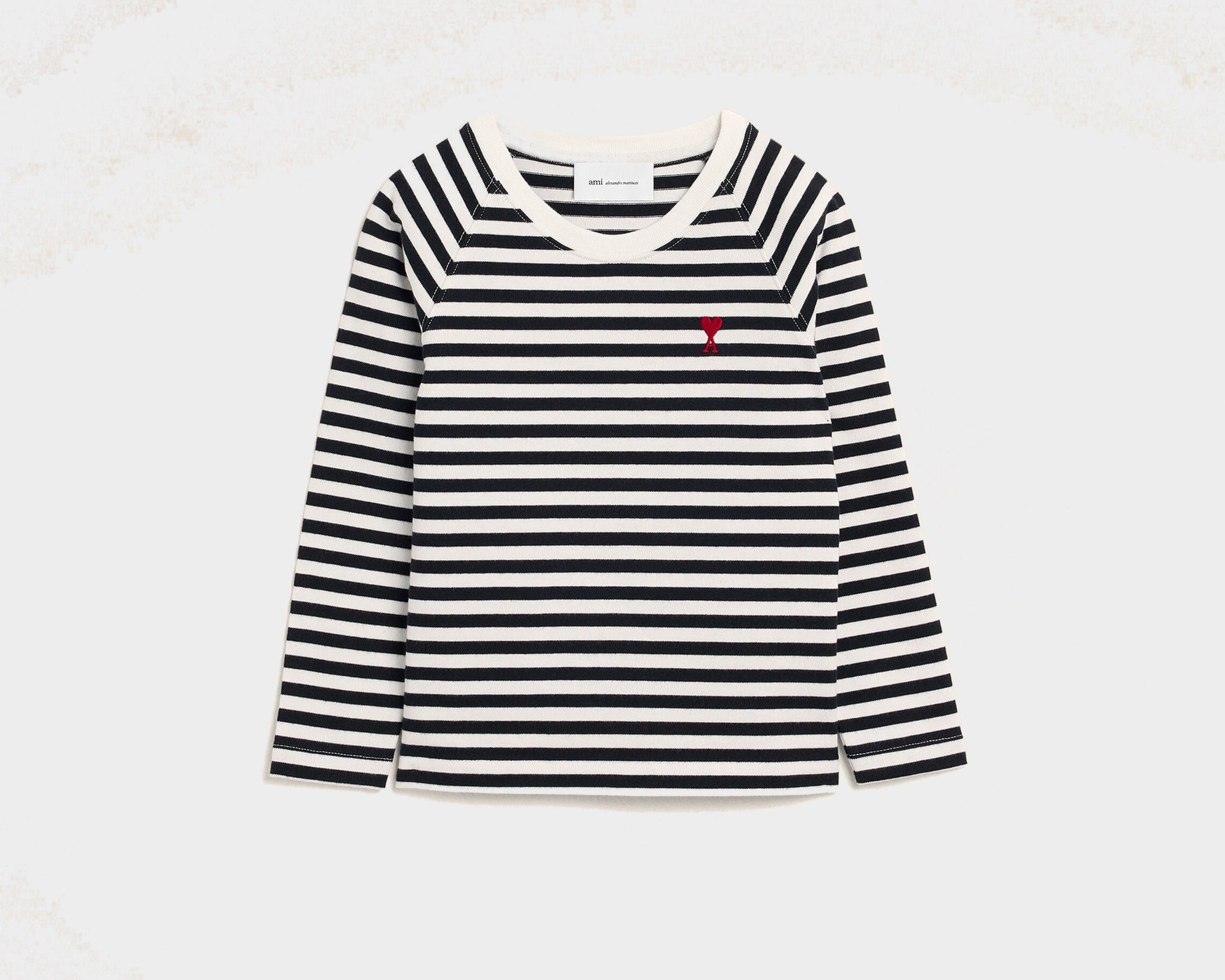 T-shirt marinière noire et blanc en coton Ami de Coeur