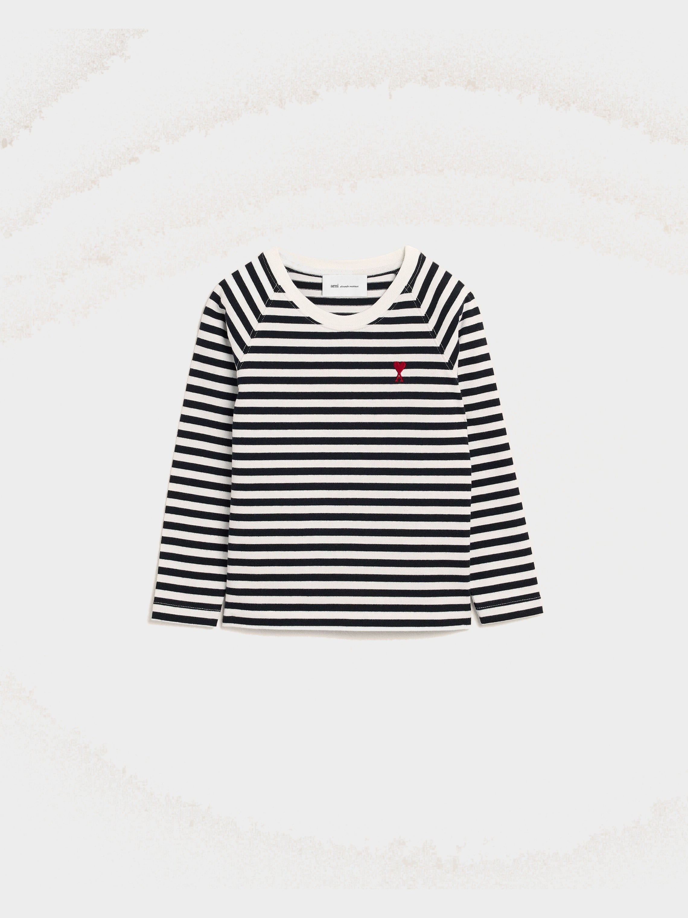 T-shirt marinière noire et blanc en coton Ami de Coeur