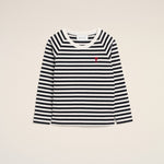 T-shirt marinière noire et blanc en coton Ami de Coeur