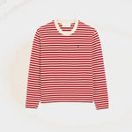 T-shirt marinière rouge et blanc en coton Ami de Coeur