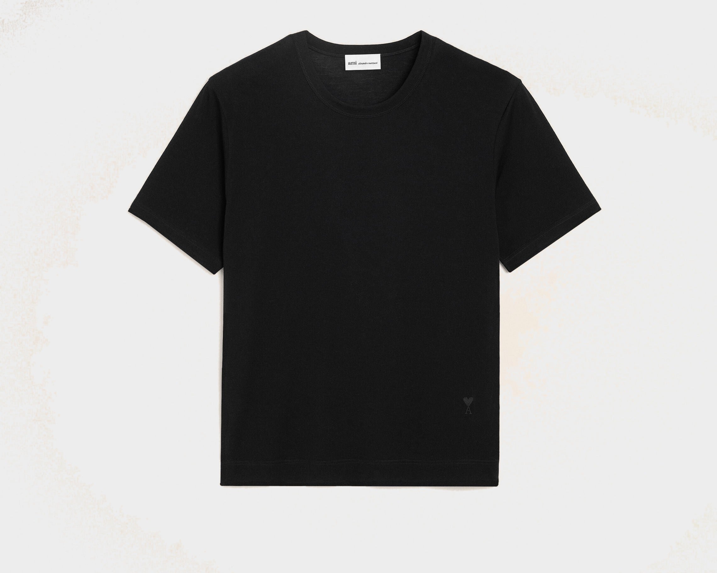 T-shirt Noir Ami De Coeur en Coton