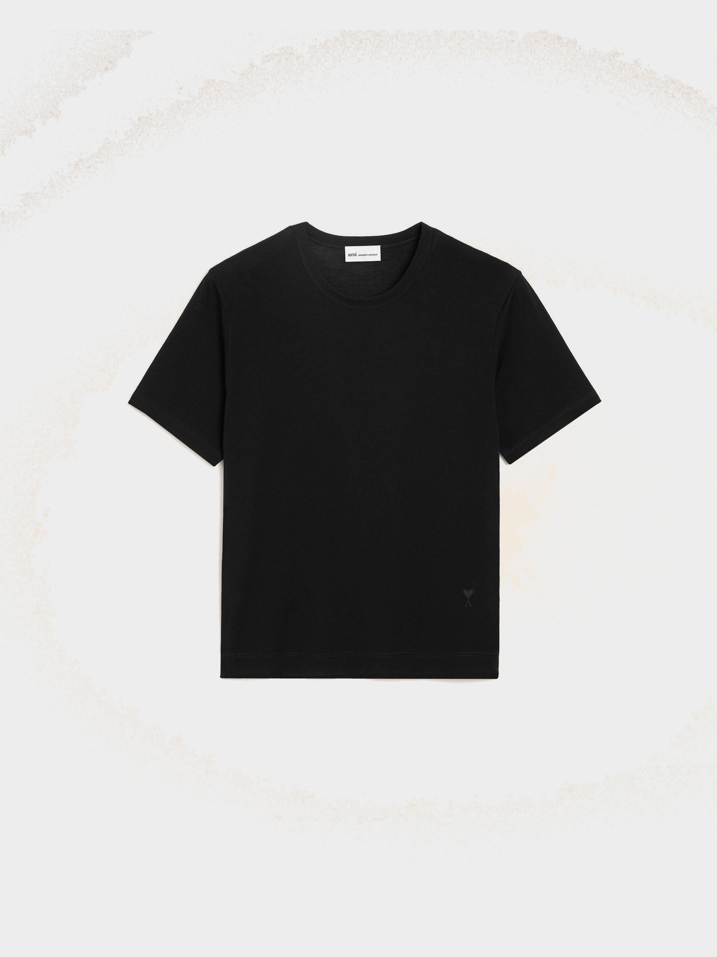 T-shirt Noir Ami De Coeur en Coton