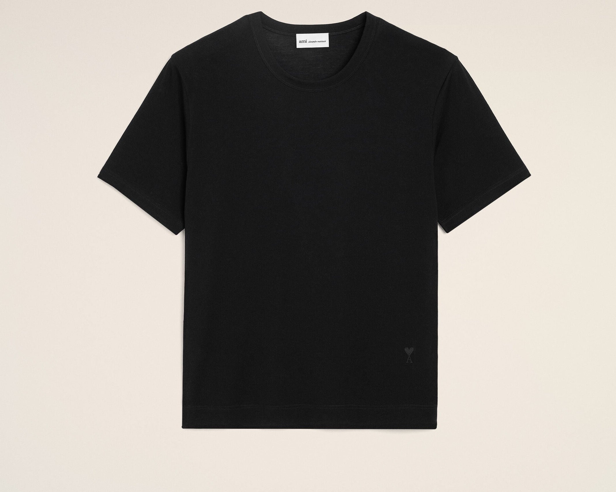 T-shirt Noir Ami De Coeur en Coton
