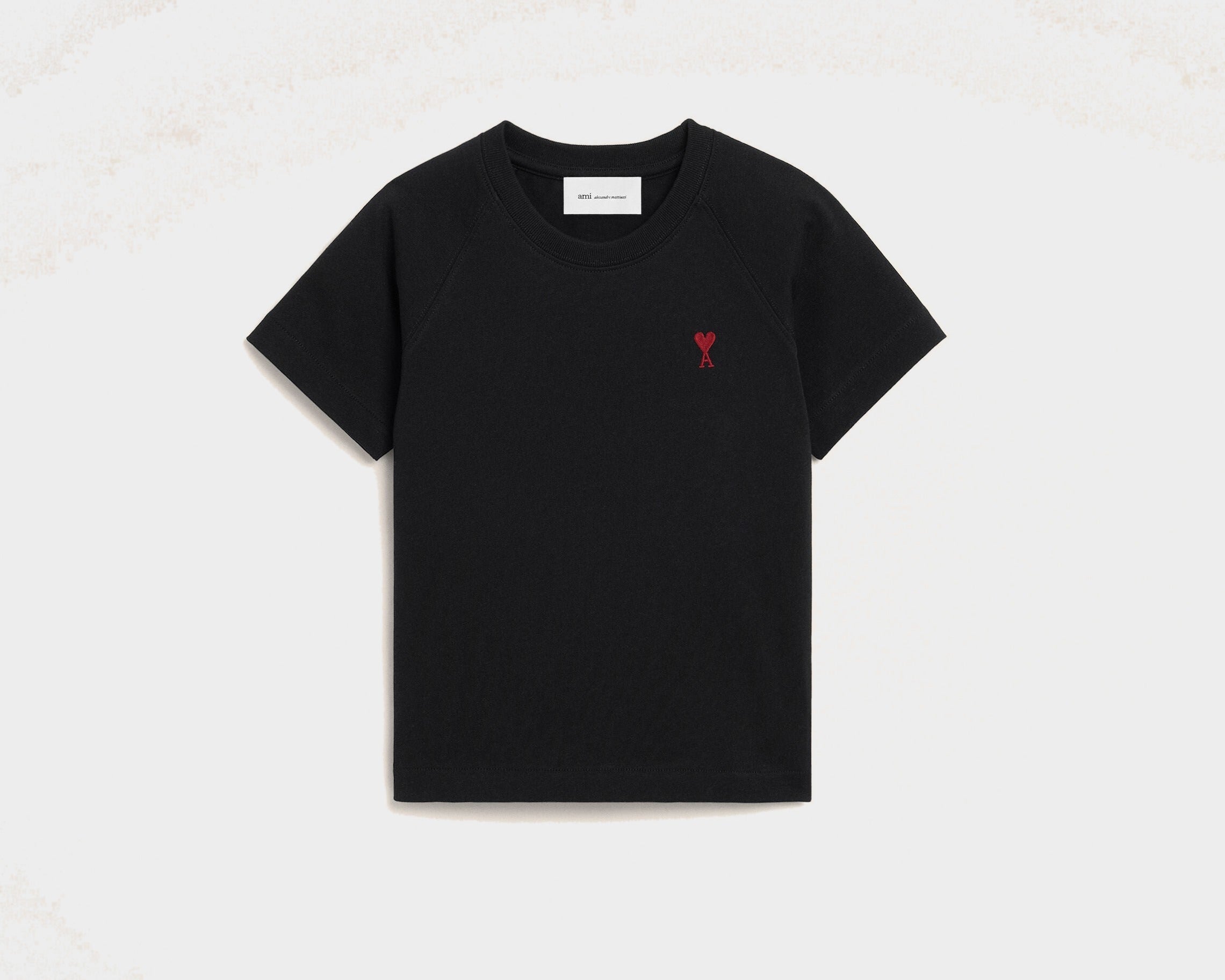 T-shirt noir en coton Ami de Coeur