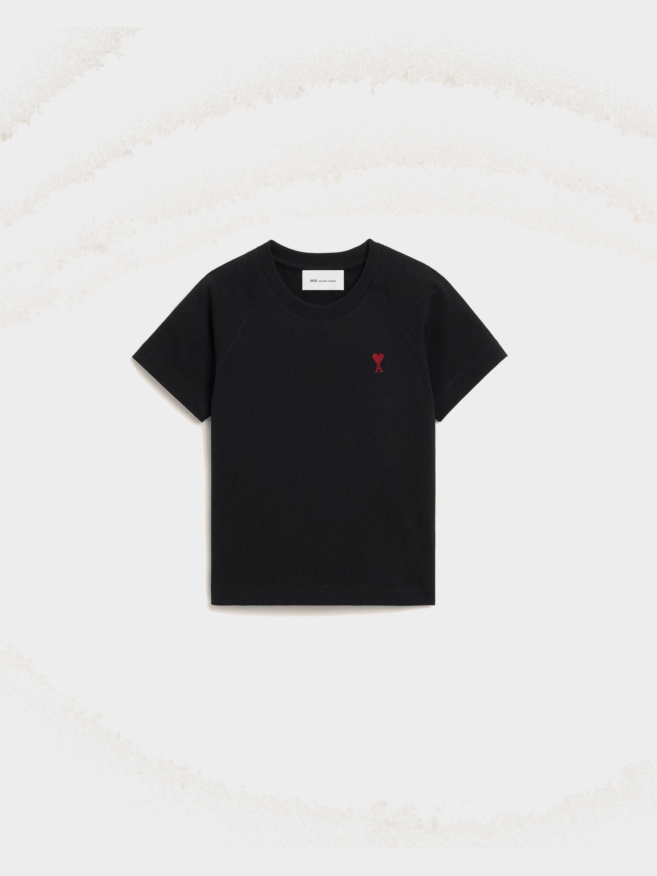 T-shirt noir en coton Ami de Coeur