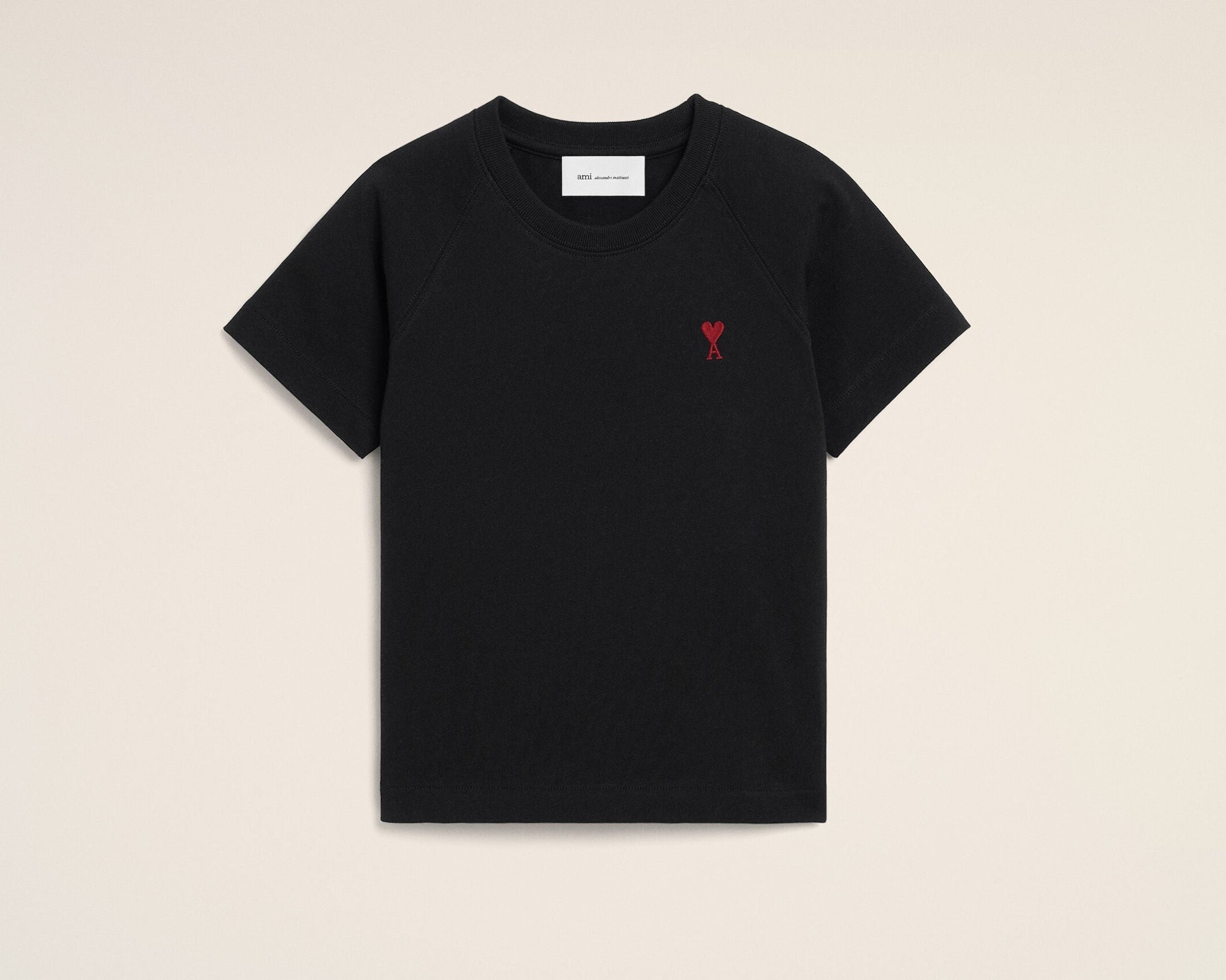 T-shirt noir en coton Ami de Coeur