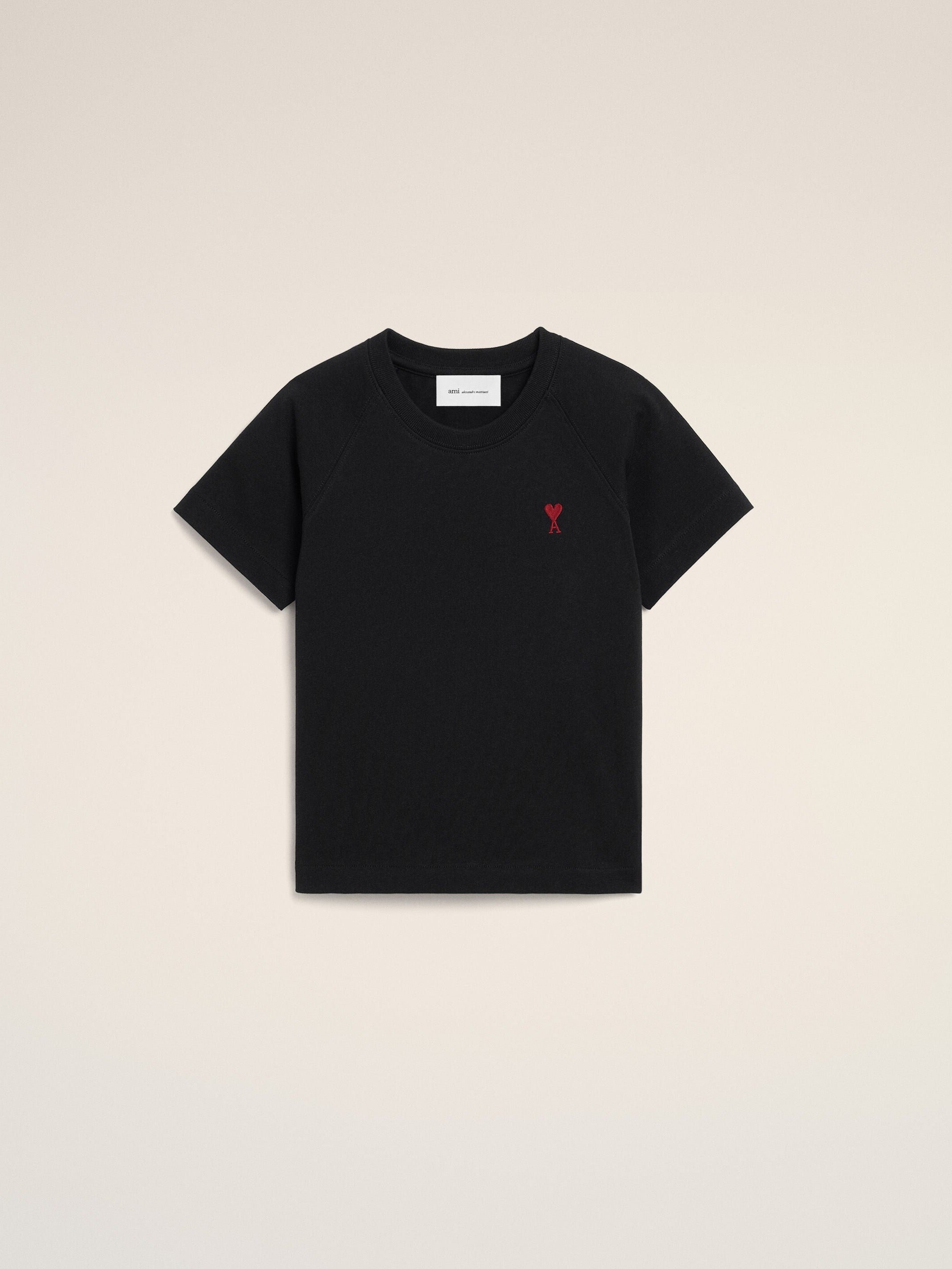 T-shirt noir en coton Ami de Coeur