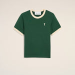 T-shirt vert contrasté en coton Ami de Coeur