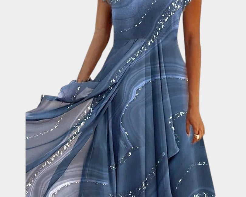 Tereza – Elegantní midi šaty s výstřihem do V
