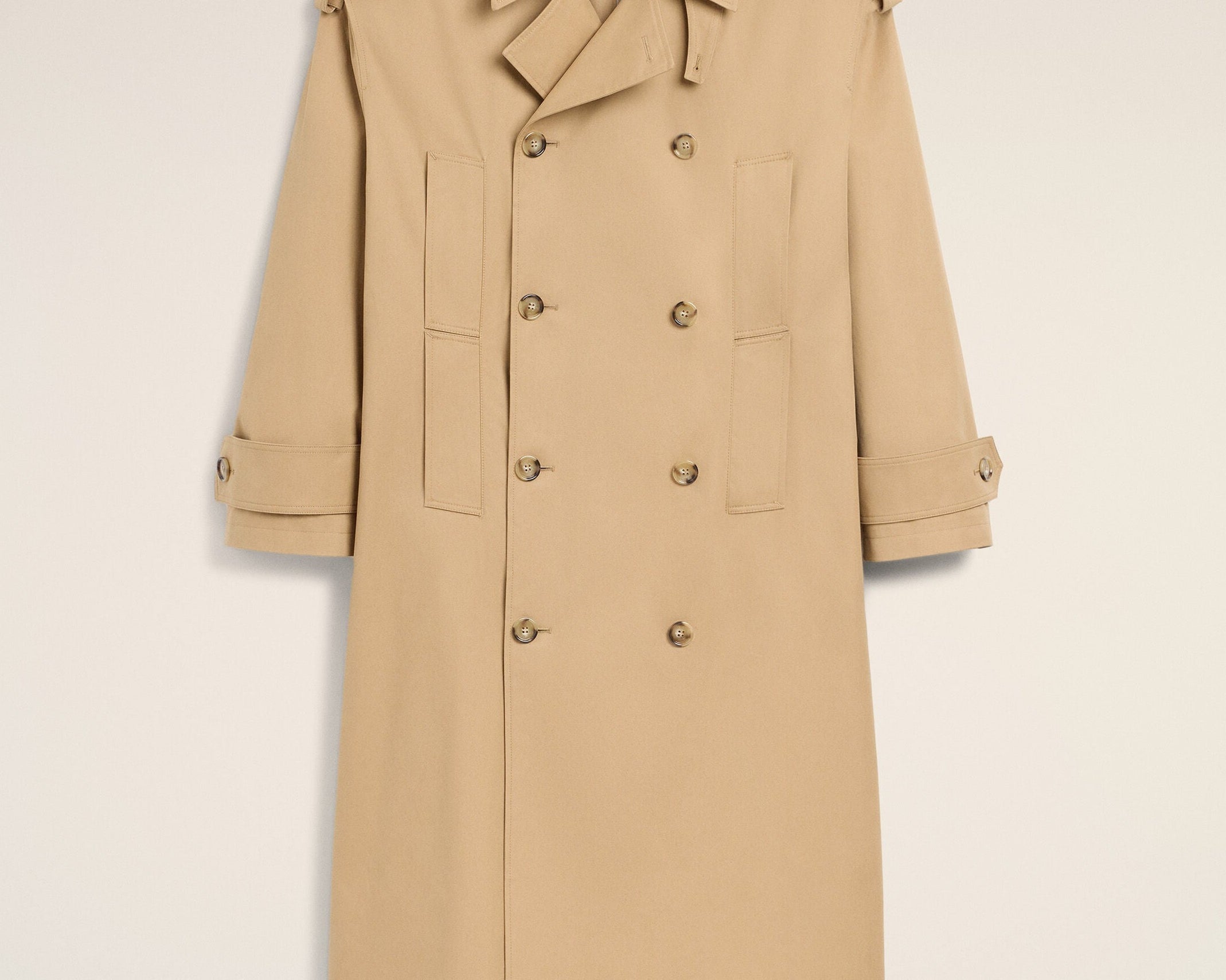 Trench coat beige en coton