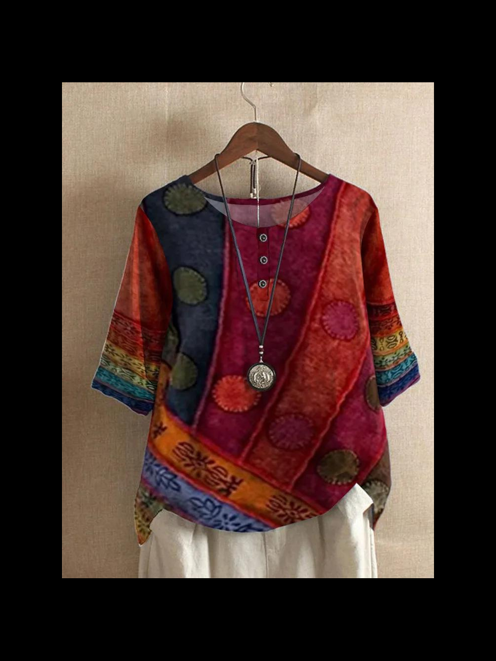 Valerie - Barevný boho-top