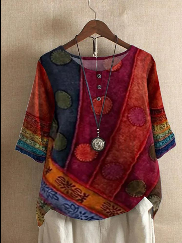 Valerie - Barevný boho-top