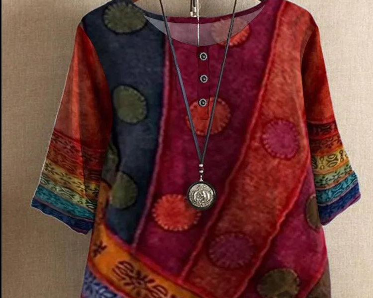 Valerie - Barevný boho-top