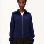 VANISÉ RIPPSTRICK-CARDIGAN | tinted navy-light tinted navy