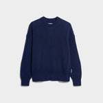 VANISÉ RIPPSTRICKPULLOVER | tinted navy-light tinted navy
