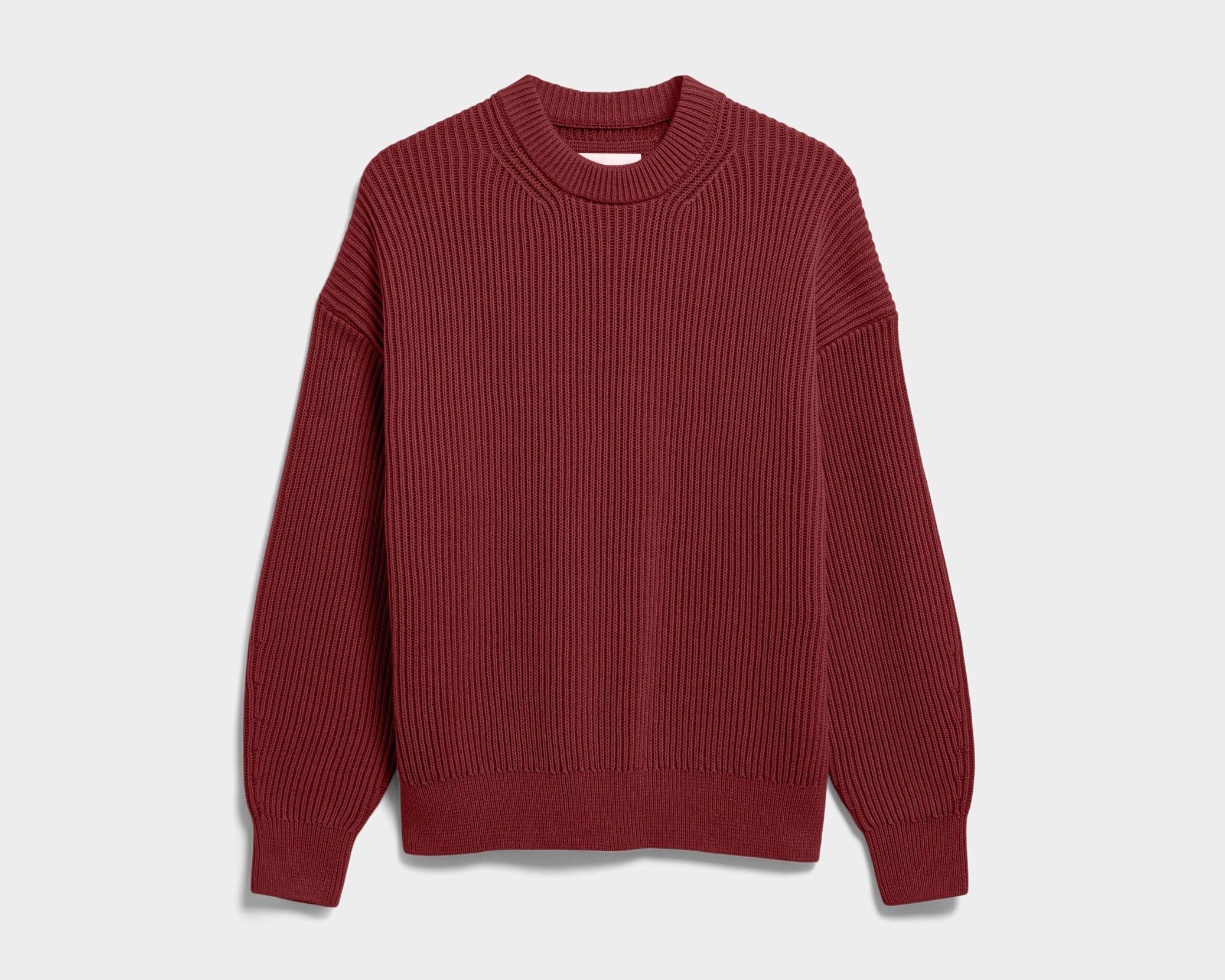 VANISÉ RIPPSTRICKPULLOVER | velvet red-light velvet red