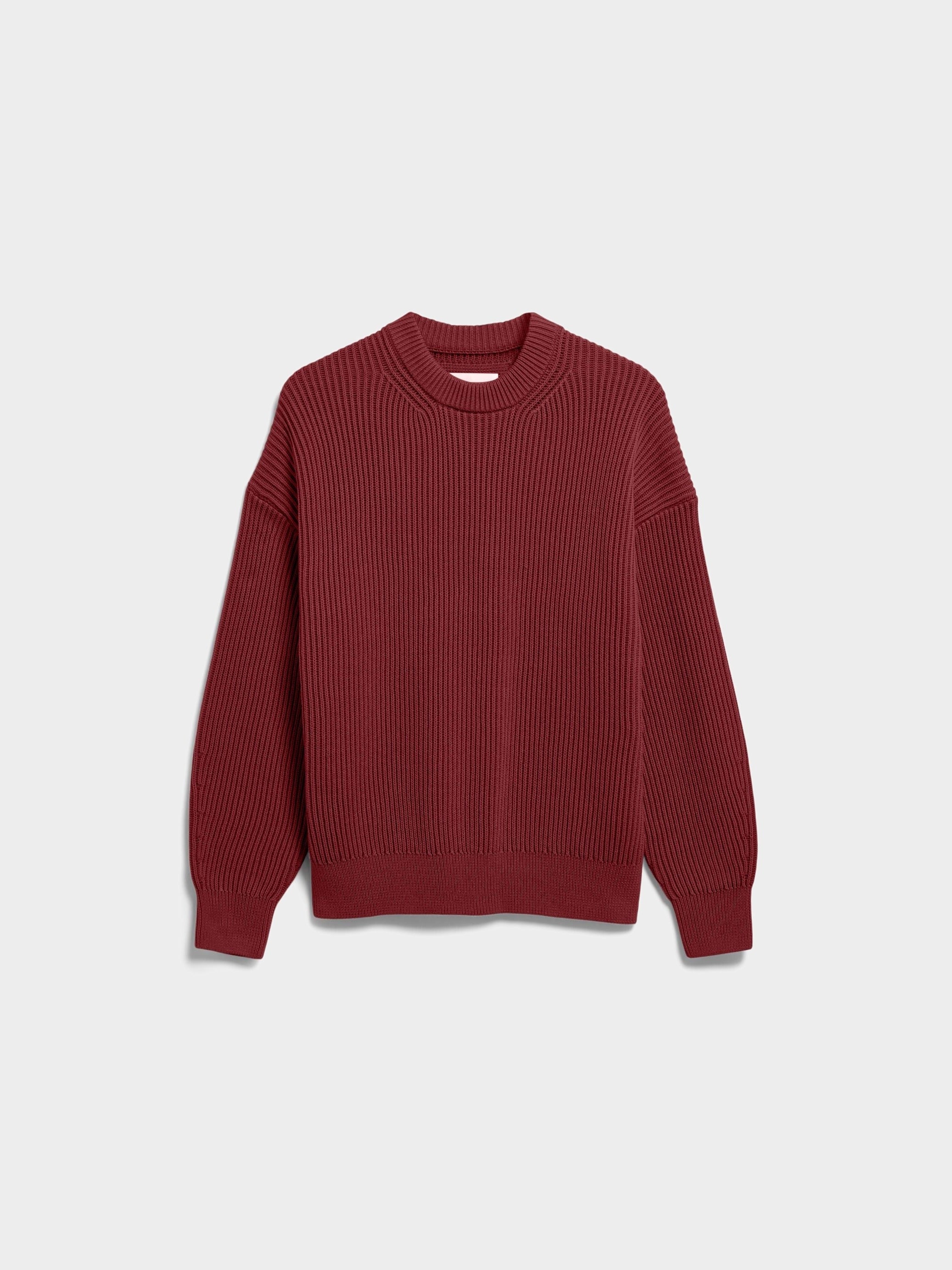 VANISÉ RIPPSTRICKPULLOVER | velvet red-light velvet red