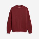 VANISÉ RIPPSTRICKPULLOVER | velvet red-light velvet red