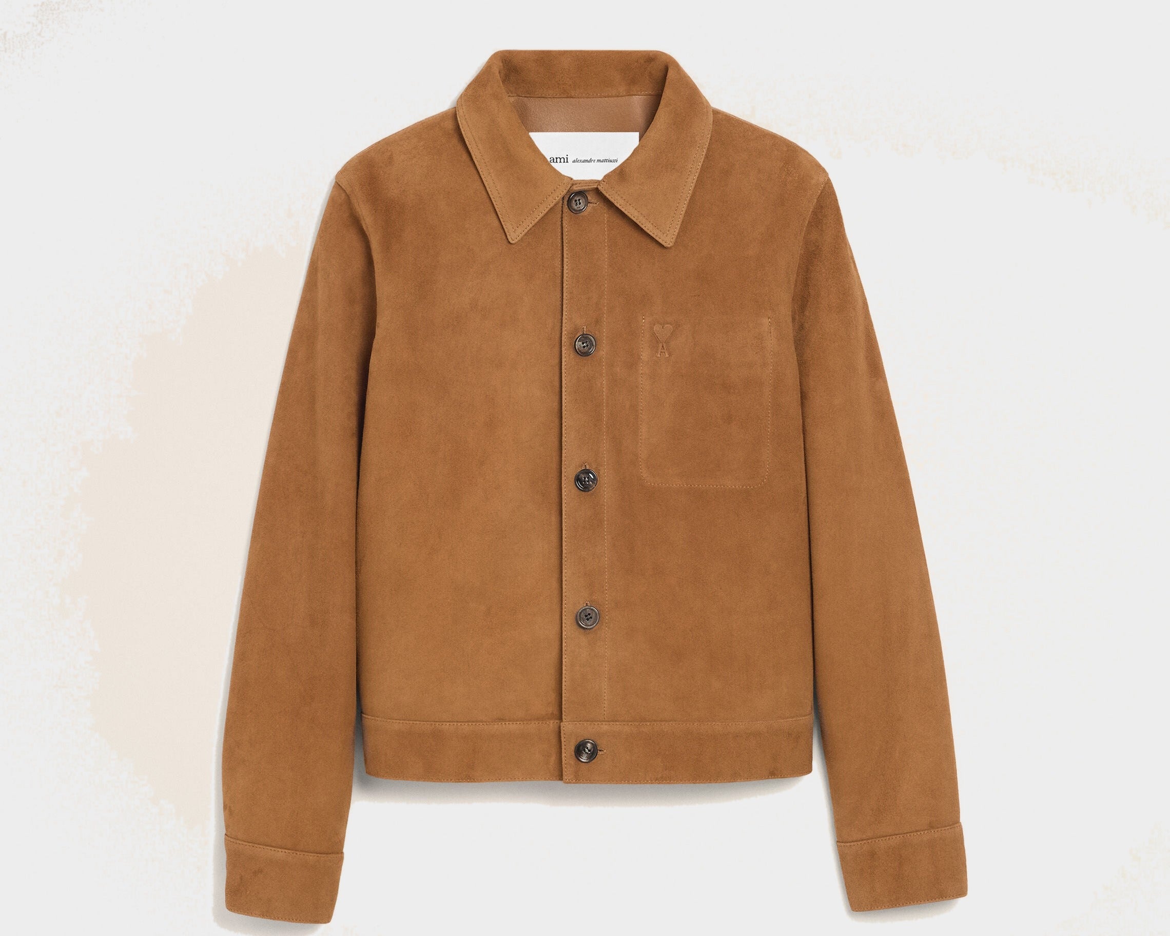 Veste Marron Boutonnée Ami De Coeur en Cuir De Chèvre