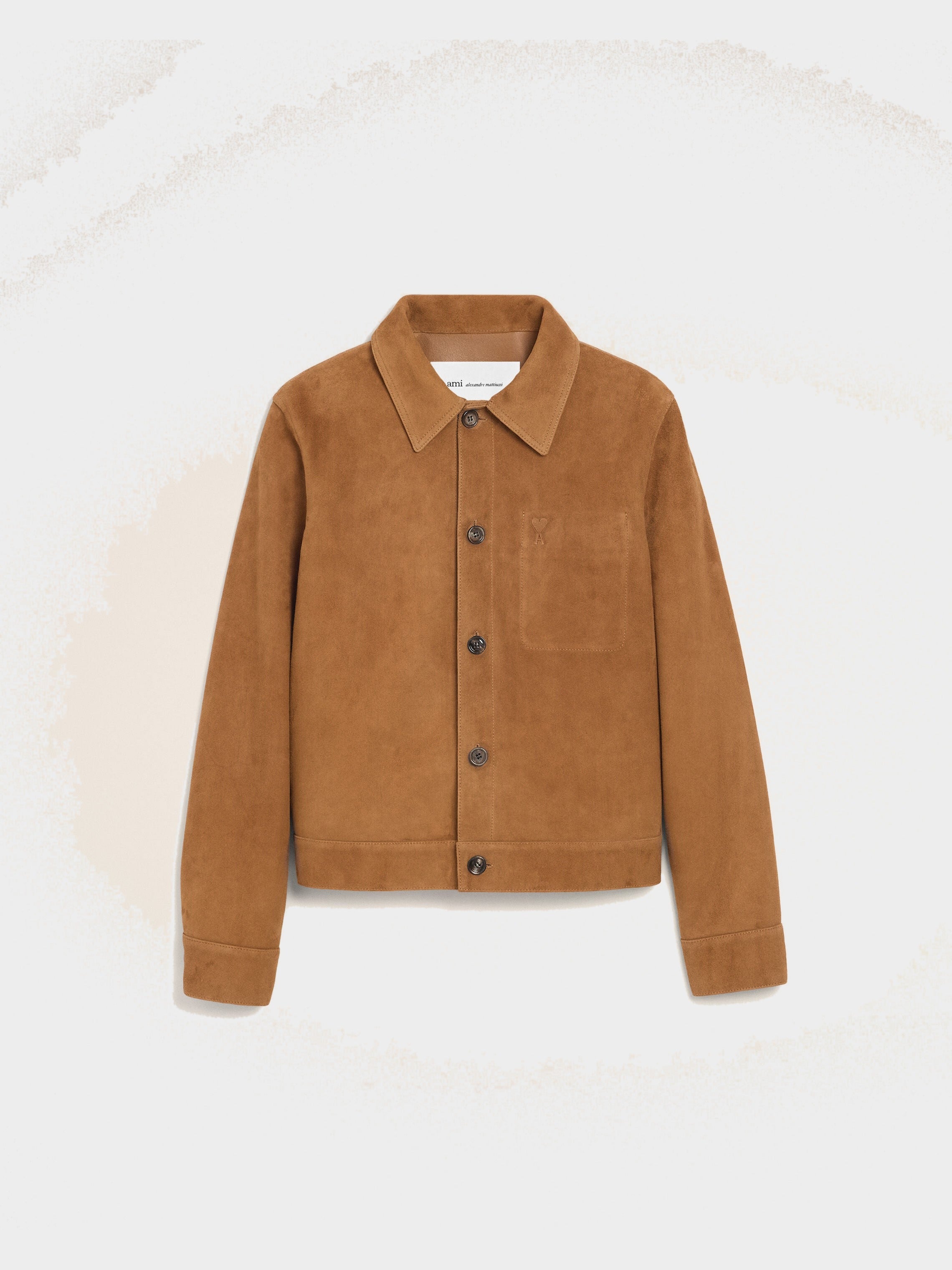 Veste Marron Boutonnée Ami De Coeur en Cuir De Chèvre