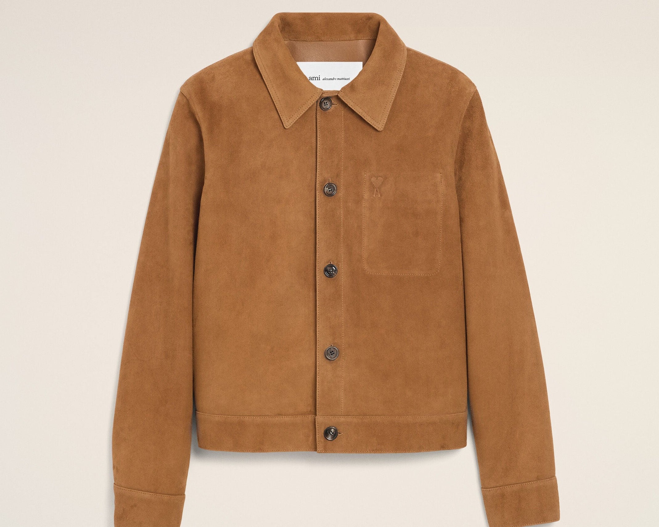Veste Marron Boutonnée Ami De Coeur en Cuir De Chèvre