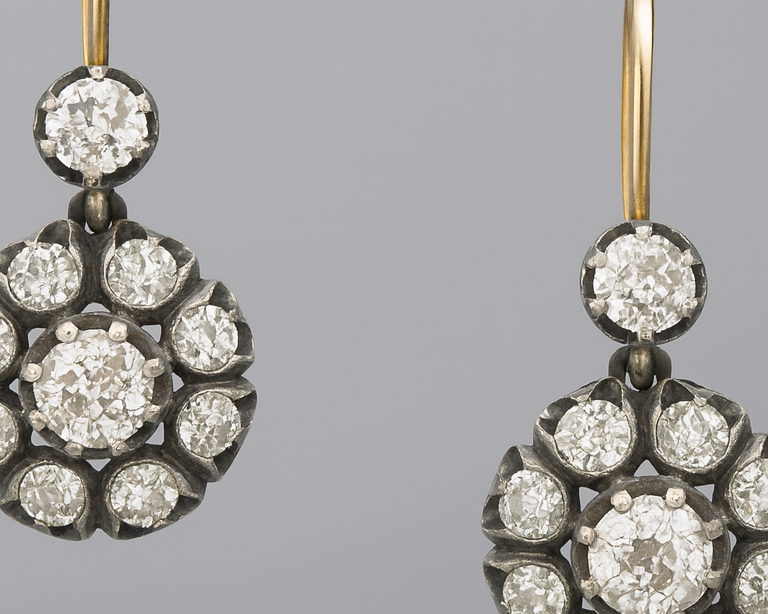 Vintage náušnice s drahokamy