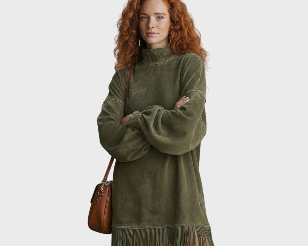 Freya | Suede Tunic with Fringes