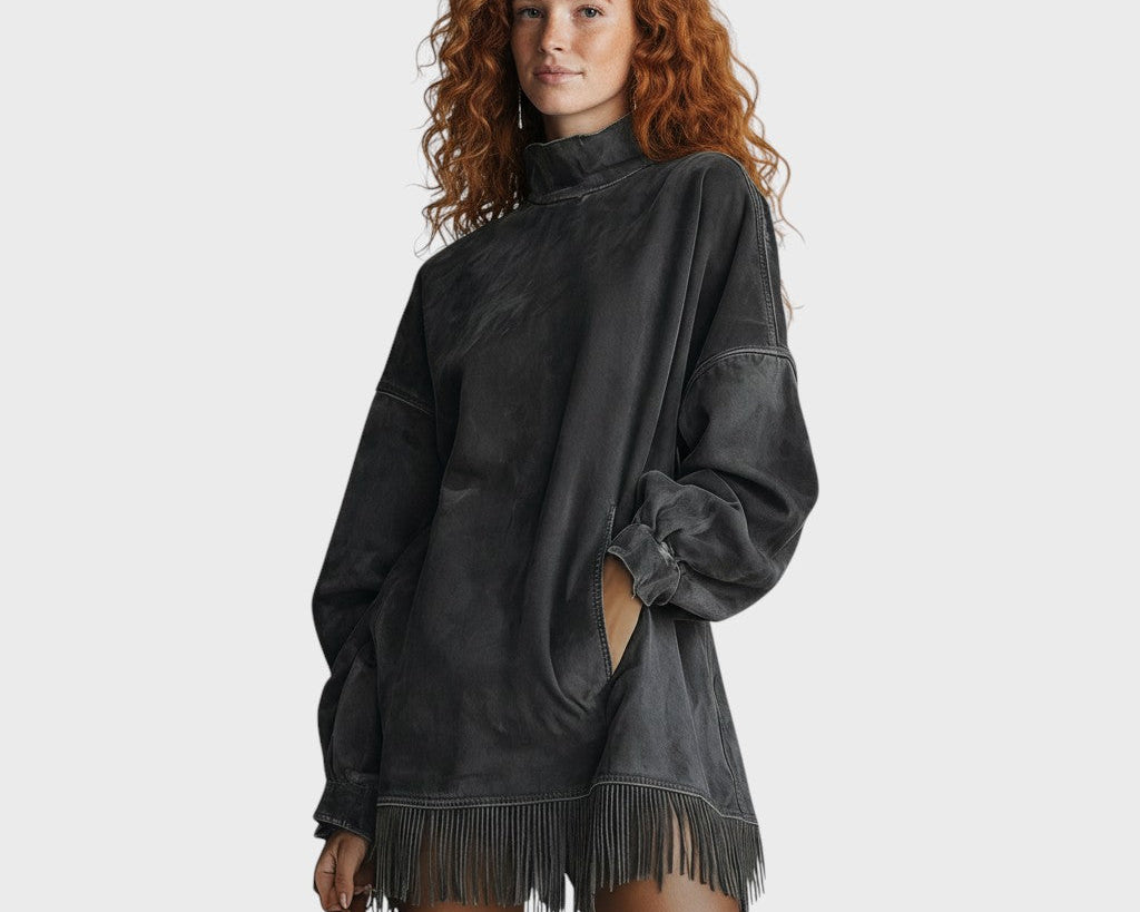 Freya | Suede Tunic with Fringes