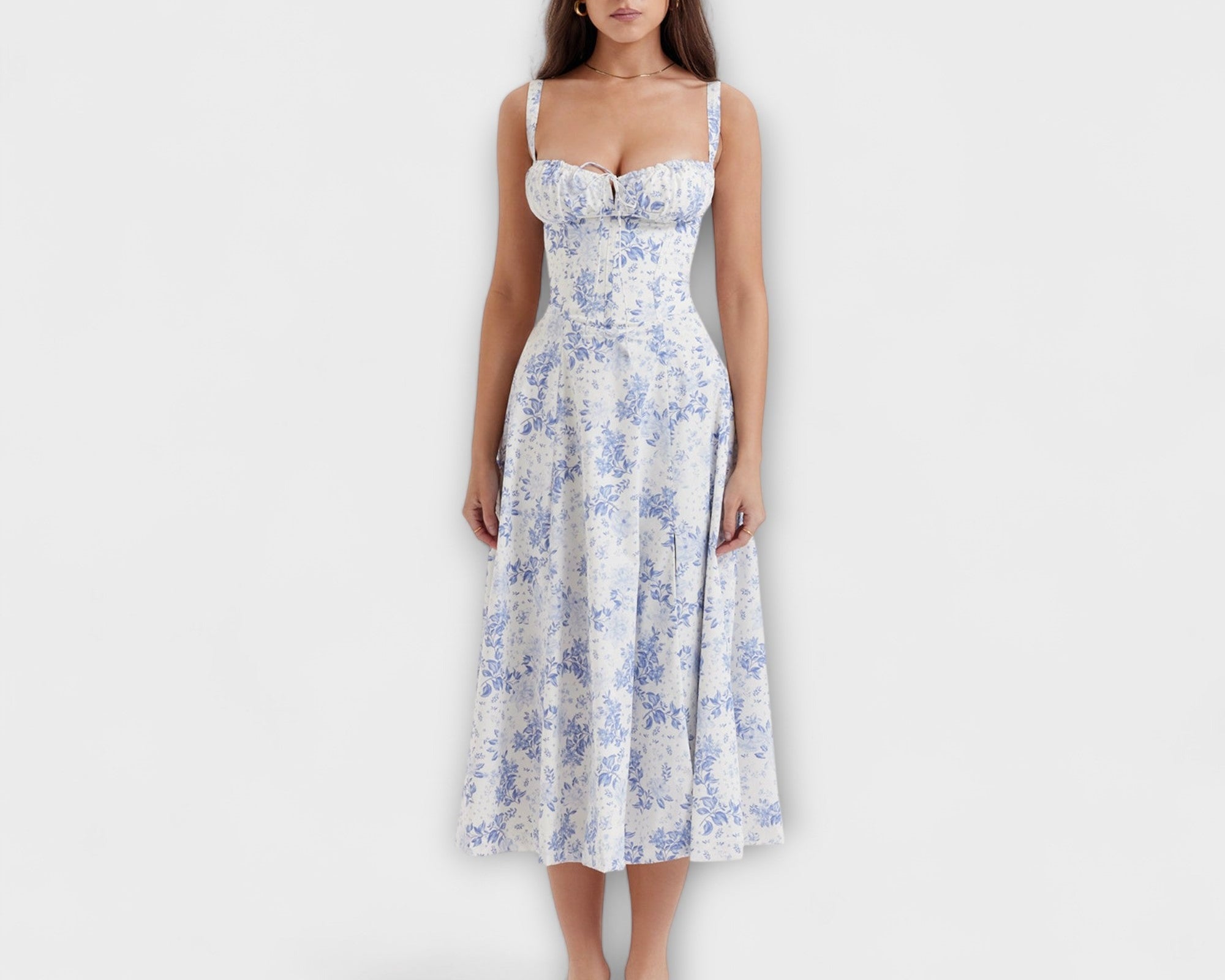 Zipporas - Přizpůsobený dress s moderním jarním květinovým potiskem