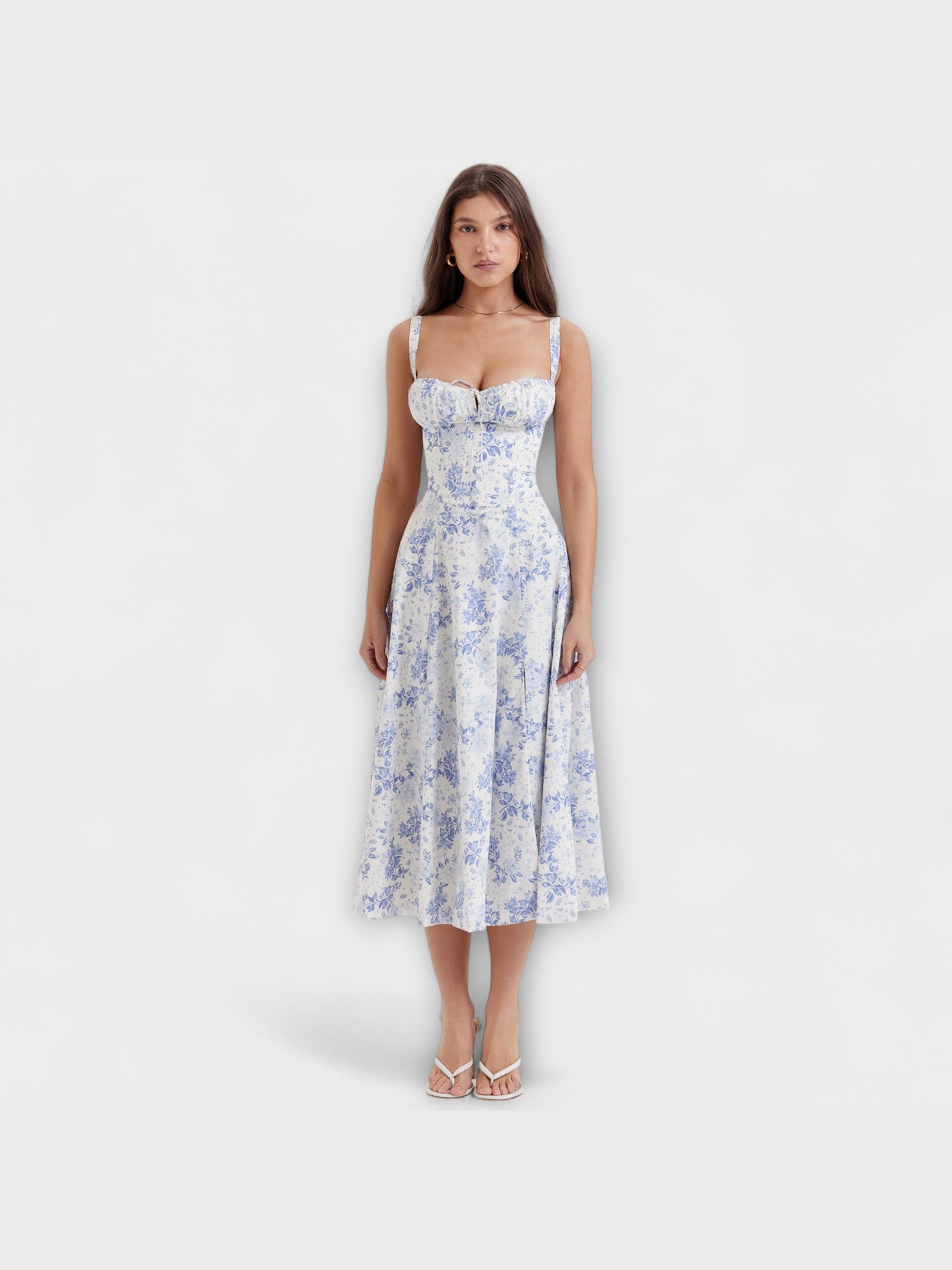 Zipporas - Přizpůsobený dress s moderním jarním květinovým potiskem